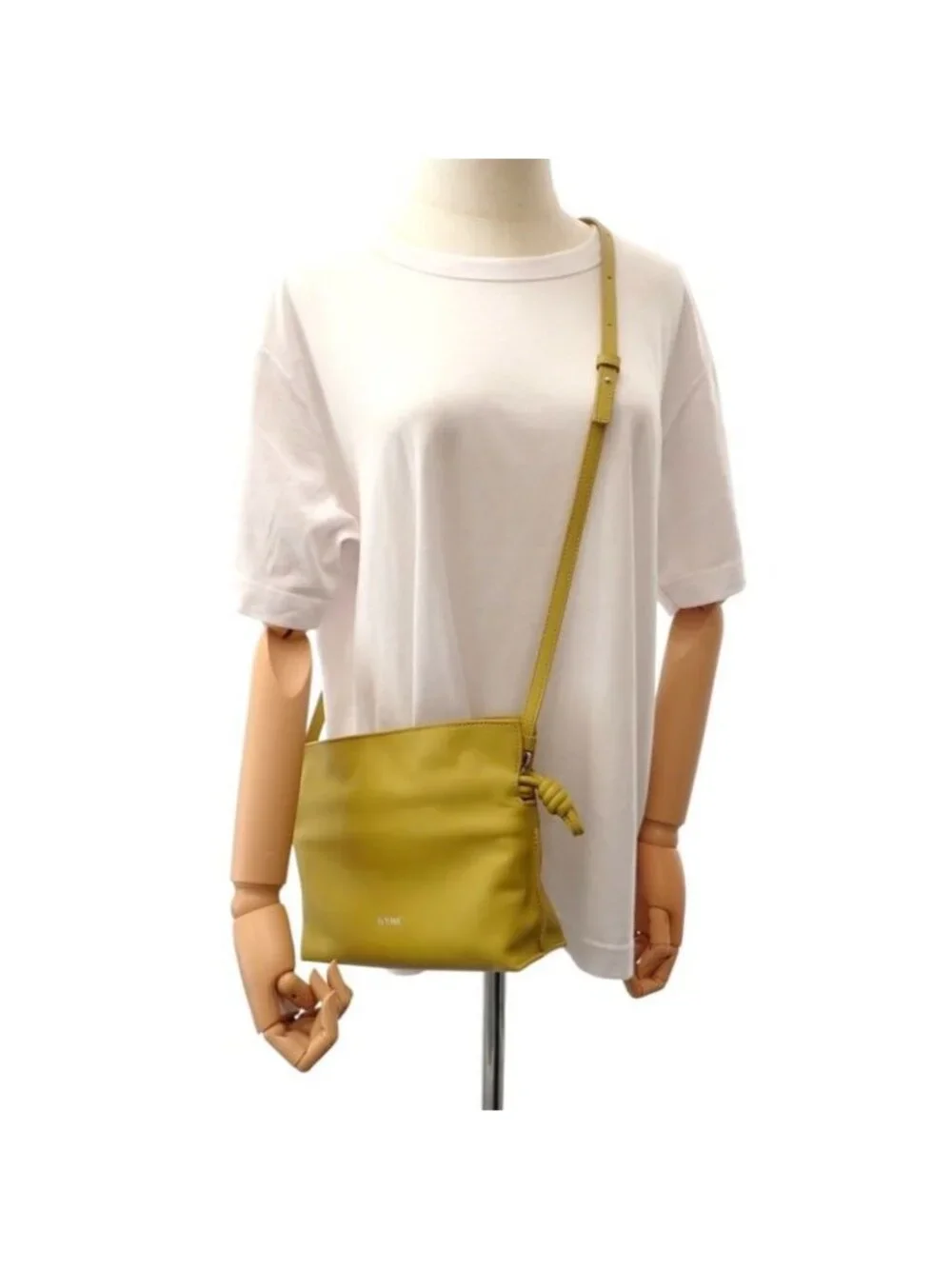 Loewe Flamenco Clutch Mini 2-Way Shoulder Bag Nappacalfskin Yellow Silver